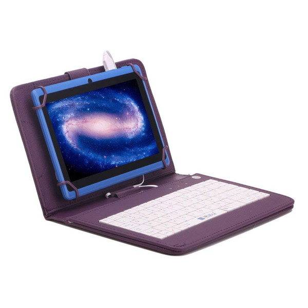 7 Inch tablet keyboard case Purple English