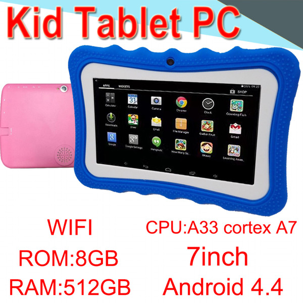 7 inch Tablet PC A33 Quad Core Allwinner LED Android 4.4 Micro-SD 512MB RAM 8GB ROM WIFI Dual Camera WIFI3G ECPB-5 50-Packs