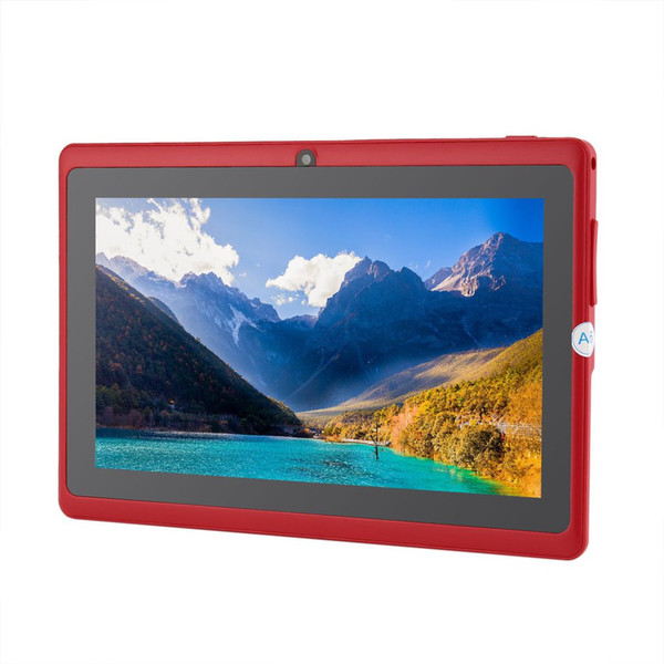 7 inch Children Tablets PC 512MB+4GB A33 Quad Core Dual Camera 1024*600 Android 4.4 Tablet PC With Silicone Cover