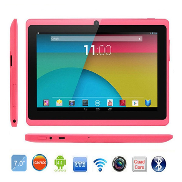 7 Inch Tablet PC Q88 Tablets Android WIFI Allwinner A33 Quad Core 512M/8GB 1024*600 HD Dual Camera 3G 2800mAh Google Play Store