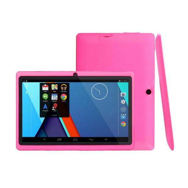 Wholesale Q88 7 inch tablet PC A33 Quad Core Allwinner Android 4.4 KitKat Capacitive 1.5GHz 512MB RAM 4GB ROM WIFI Dual Camera Flashlight