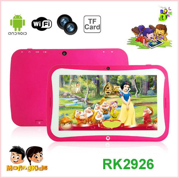 Kid Educational Tablet PC 7 Inch Screen Android 4.4 Rockchip RK 3126 1.2Ghz 512MB RAM 8GB ROM Dual Camera WIFI Kids Tablet PC Retail