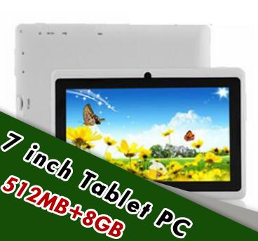 10X 7 inch Capacitive Allwinner A33 Quad Core Android 4.4 dual camera Tablet PC 8G