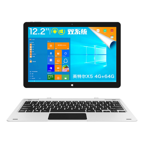 Wholesale- instockTeclast TBook 12 Pro 2 in 1 Tablet PC 12.2 inch tbook12pro Windows 10 Home Android 5.1 Intel Cherry Trail X5 Z8300 64bit