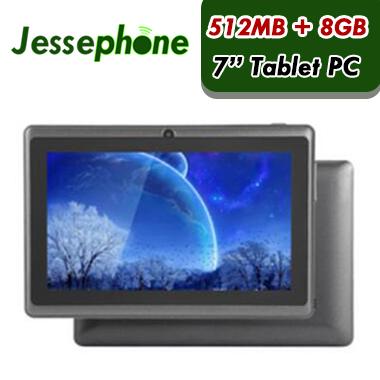 60X 2018 7 inch Capacitive Allwinner A33 Quad Core Android 4.4 dual camera Tablet PC 8GB RAM 512MB ROM WiFi EPAD Youtube Facebook Google DHL