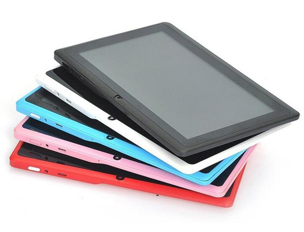 Dual Camera Q88 100X A33 Quad Core Tablet PC 7 Inch 512MB 8GB Android 4.4 kitkat Wifi Allwinner Colorful MID cheapest C-7PB