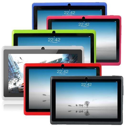 CIGE Free Ship 7 inch Q88 Tablet pc Dual camera Android 4.4 A33 7 Inch Tablet PC Quad Core CPU wifi/bluetooth tablets 512GB/4GB