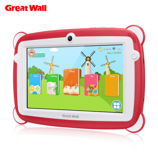 Great Wall K701 Kid Education Tablets PC 7'' 1024*600 IPS Android 8.1 IPS RK3126C Quad-core 1GB 8GB Dual Cam WIFI BT Tablets