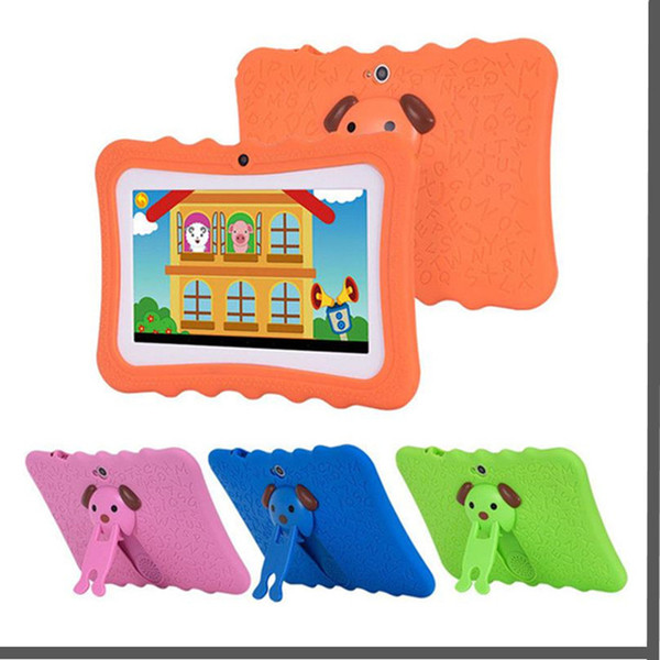 Kids Brand Tablet PC 7 inch Quad Core children tablet Android 4.4 Allwinner A33 google player wifi big speaker protective cover Dhl