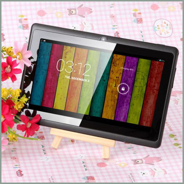 7 Inch Tablet PC A33 Quad Core Q88 Allwinner Android 4.4 KitKat Capacitive 1.5GHz DDR3 512MB RAM 8GB ROM Dual Camera Flashlight 7inch MQ50