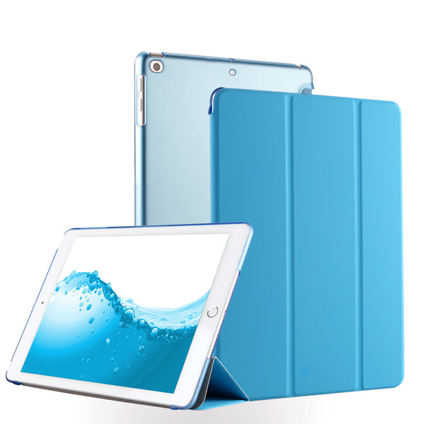 Smart Magnetic Cover PU Leather with Translucent Hard stand Back Case Auto Sleep Wake For ipad air 2 mini 2 3 4 Pro 9.7 10.5 ipad 2017 2018