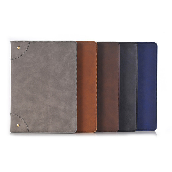 Business Flip PU leather Cover Kickstand Case for New iPad 9.7 5 6 Air 1 2 Mini 1 2 3 4 Pro9.7 10.5 12.9 Samsung T590 T595 T830 T835 OPP