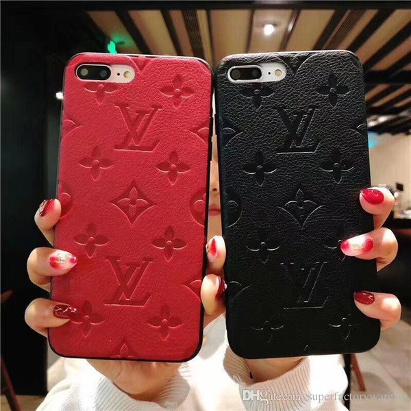 1PCS For iPhone 8 phone case Embossing pattern Phone 7 drop protection cover fashion soft case Retro pattern protective case