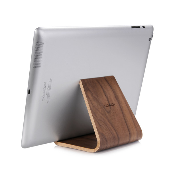 Samdi Mini Wood Wooden Plate Support Dock Holder Stands Desktop Computer Lazy Shelf for IPad 1 2 3 4 Tablet PC PDA