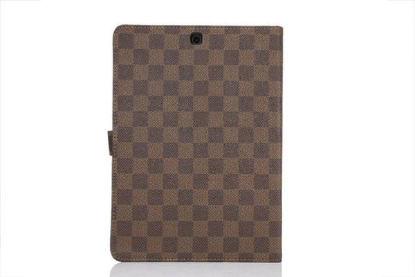 Plaid Cover PU Leather Cover Tablet Case For Samsung Galaxy S2 9.7 T815 T810 Folding Cover up Bracket Funda Case+Stylus Pen+Film