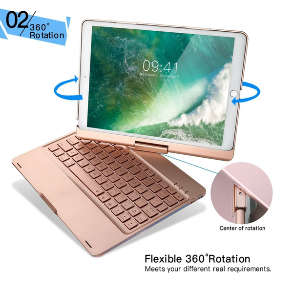 F360pro10.5 rotating backlight Bluetooth keyboard F180 new ipadpro9.7air2 luminous keyboard