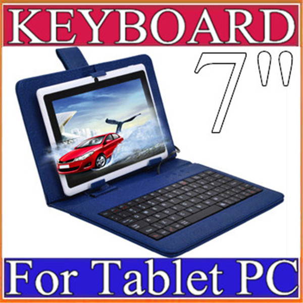 OEM Arrive Leather Stand Case Cover with Micro USB Keyboard For 7 Inch Tablet PC Freeshipping Wholesale sell A-JP