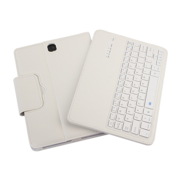 Ultra Slim Detachable Bluetooth Keyboard Portfolio Leather Case Cover for Samsung TabA T580 New Hot Design