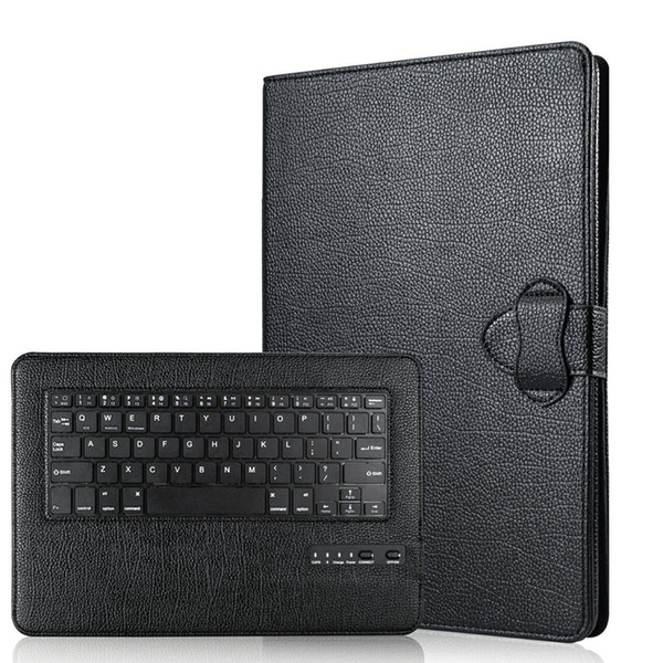 7~8in Universal Wireless Bluetooth Keyboard Leather case for iOS, Windows, Android PU Leather + ABS Keyboard Removable