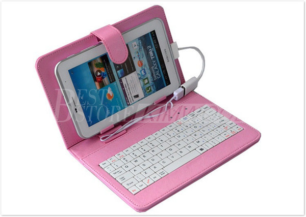 Hot Sale !! Leather Case with Micro USB Interface Keyboard for Universial 7