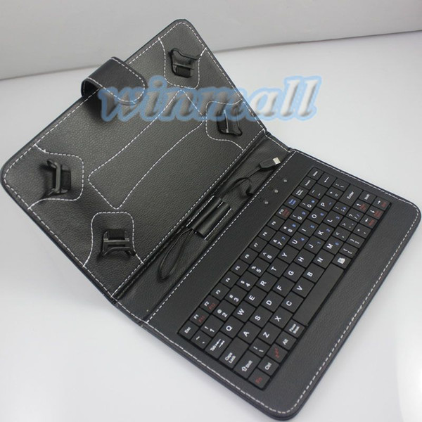 7 inch Leather Keyboard Stand Case With Clasp For Q88 Q8 7 inch Android Tablet PC