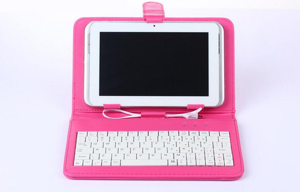 Leather Case with Micro USB Interface Keyboard for Q88 Samsung Lenovo 7/8/9inch MID Tablet PC