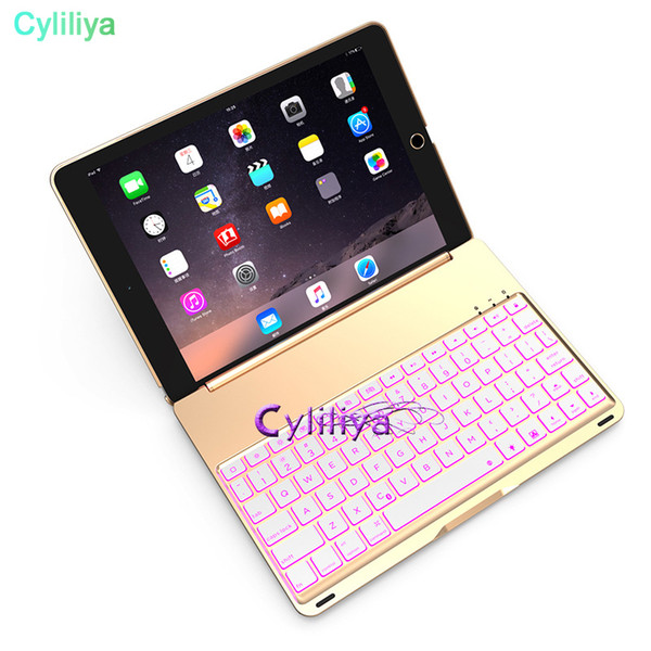 Wireless Bluetooth Keyboard Ultra Slim Aluminium Wireless Bluetooth Keyboard Carrying Stand Case Cover for Apple iPad Air 2