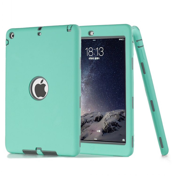 Hybrid Armor Robot Case For Ipad Air 3 in 1 Silicone+plastic Defender Shockproof Protective Cover for ipad mini 4 ipad air 2