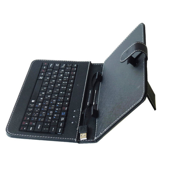 8'' Universal Wired Tablet Keyboard PU Leather Case Cover for IOS Windows System 8 inch Tablet Leather Keyboard Case