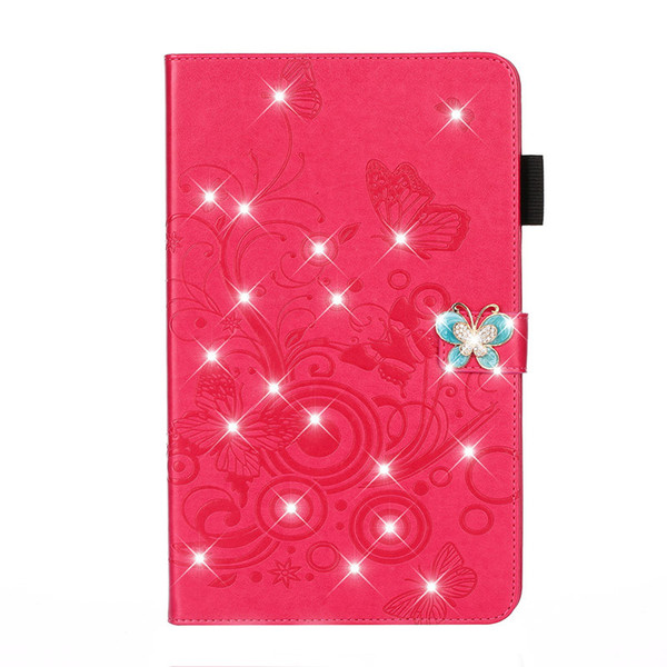 Case For iPad Mini 4 / Mini 3 2 1 Case Luxury Crystal Diamond bow-knot Butterfly Flip PU Leather Wallet Cover Auto Wake up