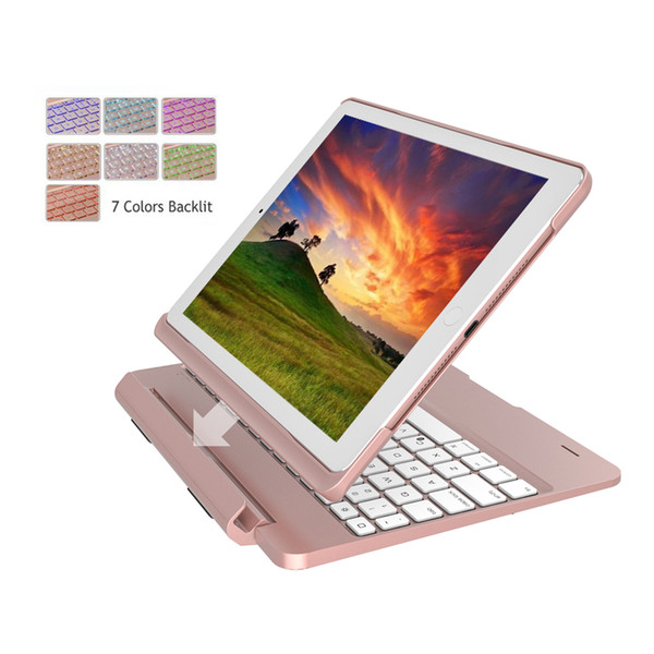 Landas Case Keyboard For Ipad 9.7 2017 Case Keyboard Slot Cover Flip Bluetooth Backlit Keyboard Cover for iPad Pro 9.7