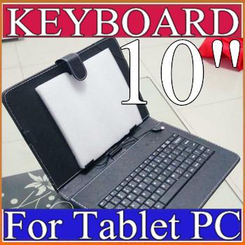 OEM Black Leather Case with Micro USB Interface Keyboard for 10 MID Tablet PC C-JP