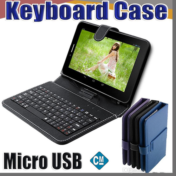 E Leather Case with Micro USB Interface Keyboard for 7 inch MID Tablet PC