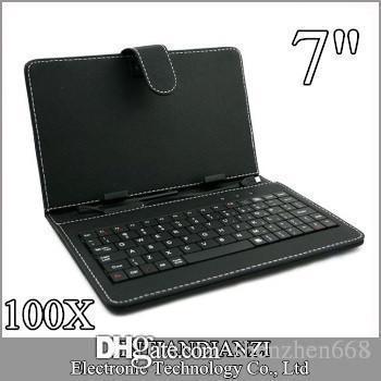 100X OEM Leather Case with Micro USB Interface Keyboard for 7 inch MID Tablet PC A-JP