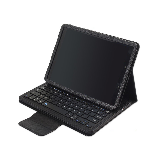 Ultra Slim Detachable Bluetooth Keyboard Portfolio Leather Case Cover for Samsung TabA T580