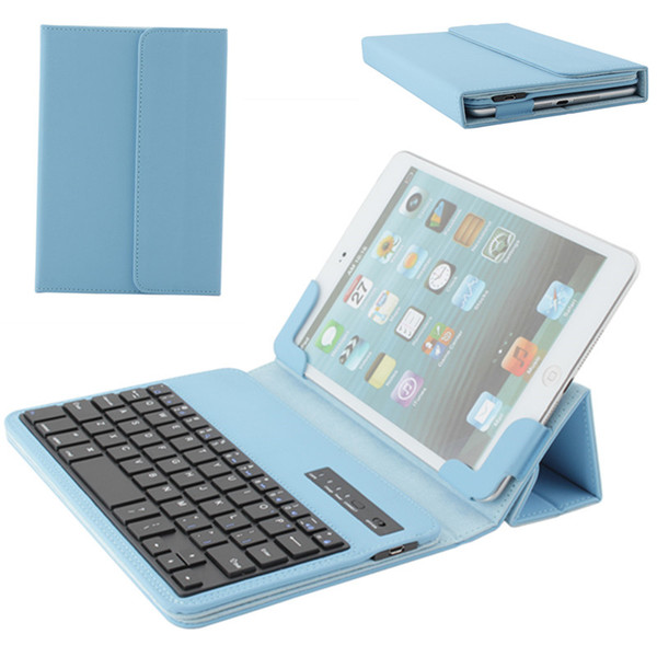 Ultra-Thin Universal PU Leather Wireless Bluetooth Keyboard Cover Case Holder Colorful For Tablet PC For iPad mini 2 3 Samsung N5100 P3100