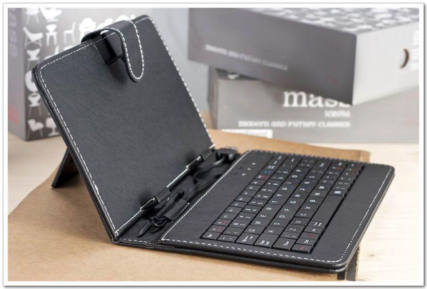 50pcs 7 8 9 9.7 10 inch Universal PU Leather Case Cover with Micro USB Keyboard for Android Tablet Cube Chuwi Teclast Cover Russian keyboard