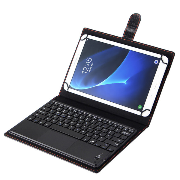 Hot Sale Wireless Bluetooth 3.0 Keyboard Leather Case Removable With Touch Panel for Tablet PC Apple Android 7 9 10