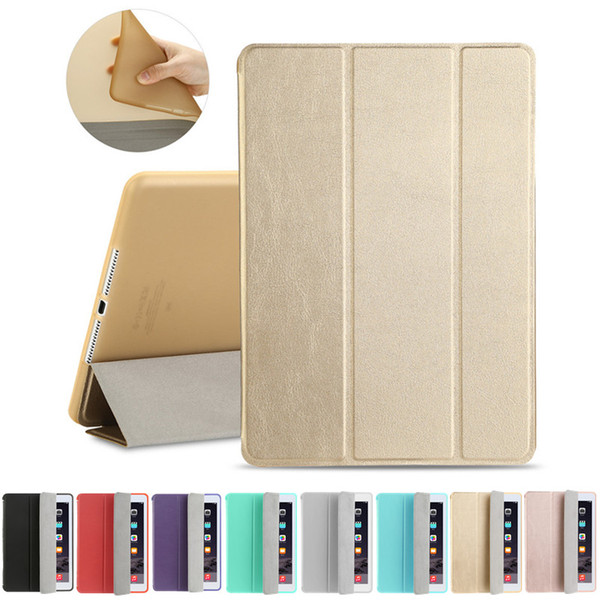 New Folding Folio Magnetic PU & TPU Matte Back Stand Case Smart Cover for iPad Air 2