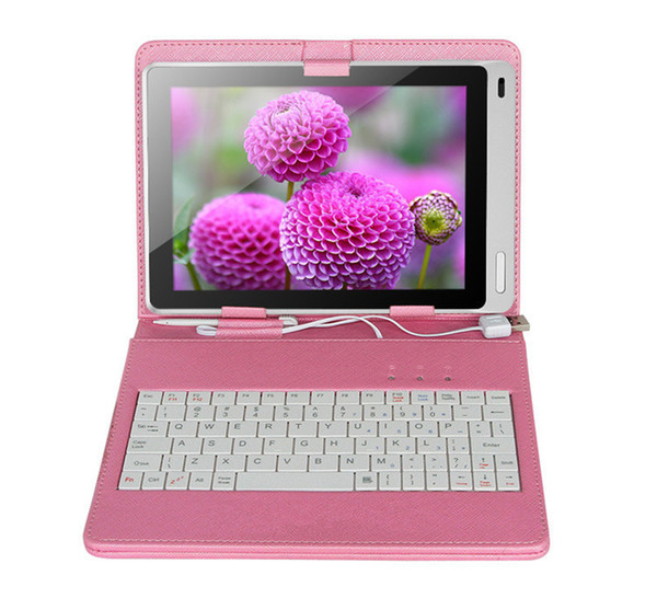 7 inch keyboard leather case with stand holder universal tablet keyboard case