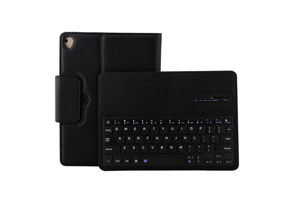 30PCS Litchi Leather Case with Bluetooth Keyboard Cover for New iPad 9.7 2017 2018 iPad PRO 9.7 Air Air 2 IP071+Stylus