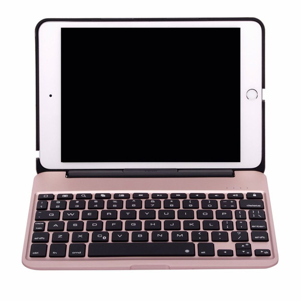 Pad Mini 4 Smart Cover Wireless Bluetooth 3.0 Keyboard Aluminum ABS 7 Colors Backlit C088 with 2800mAh Battery 4 Colors