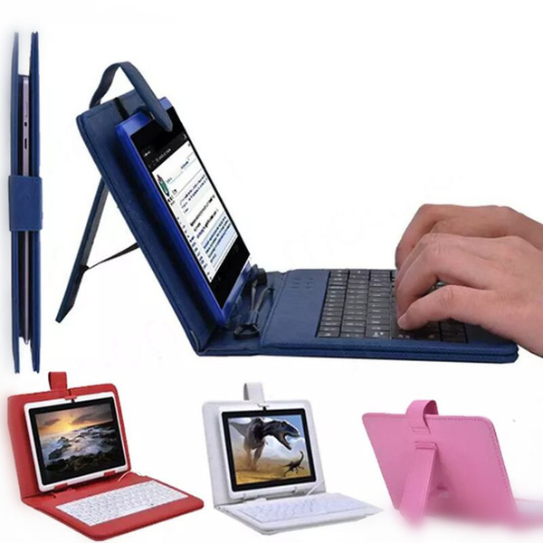 OEM Arrive Leather Stand Case Cover with Micro USB Keyboard For 7 Inch Tablet PC Freeshipping Wholesale sell