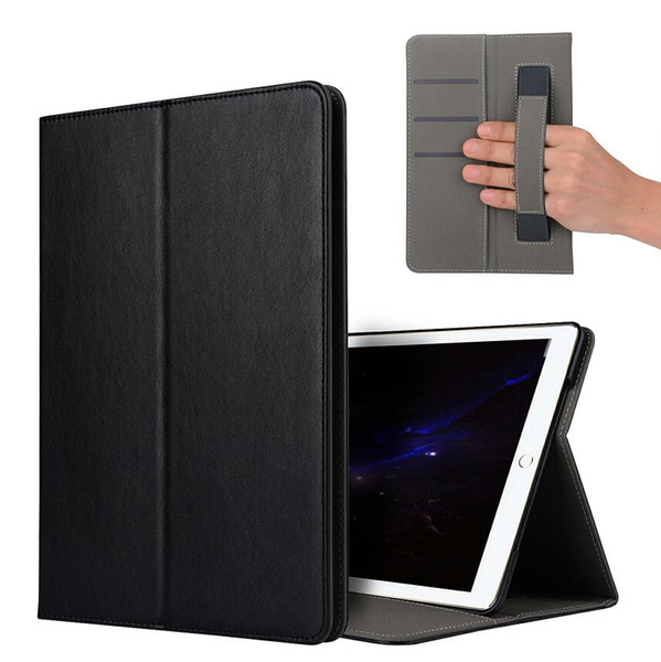 Luxury Business PU Leather Case With Strap Card Slot Kickstand Cover For iPad 2 3 4 5 6 Air 2 new pro 9.7 10.5 11 12.9 2018 mini 1 2 3 4 Opp