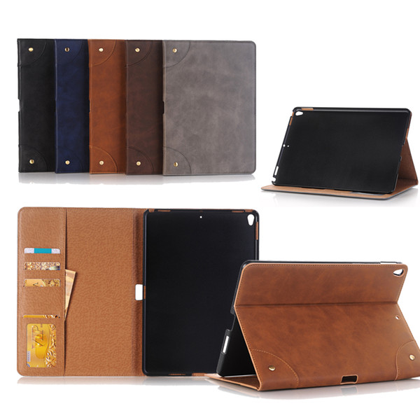 For Samsung T590 T830 Business Flip PU leather Cover Kickstand Case for 2017 New Ipad 9.7 5 6 Air 1 2 Mini 1 2 3 4 Pro9.7 10.5 12.9 OPP