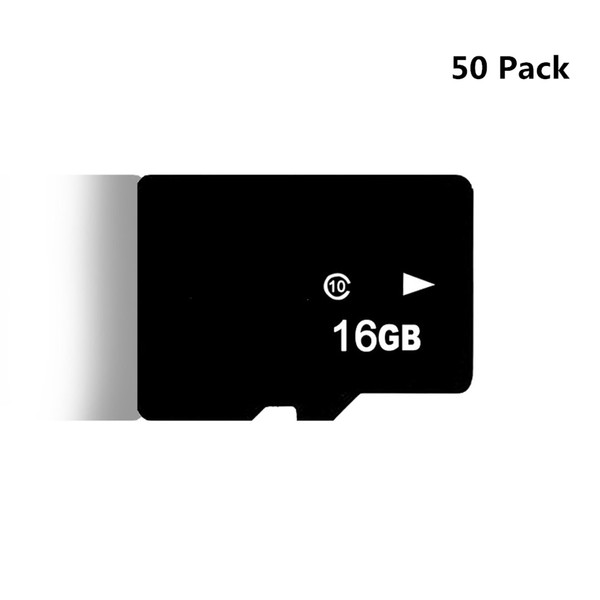 50 Pack Class 10 16GB TF Crad Flash Memory Card Micro SD Card 16GB for Tablet PC Smartphone Camera GPS Speaker Monitoring equipment Drone