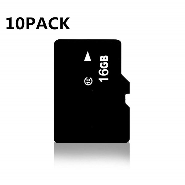 10 Pack Class 10 16GB TF Card Flash Memory Card Micro SD Card 16GB for Cell Phone Camera Tablet PC Speaker/MP3/MP4 Free SD Adapter