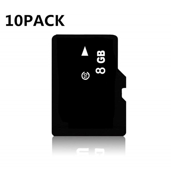 10 Pack Class 10 8GB TF Card Flash Memory Card Micro SD Card 8GB for Cell Phone Camera Tablet PC Speaker/MP3/MP4 Free SD Adapter