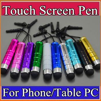 Mix Color Plastic Mini Short Capacitive Stylus Pen Touch Screen With Anti-Dust Plug For ipad iphone Samsung Galaxy Tablet PC Cellphone A-DB