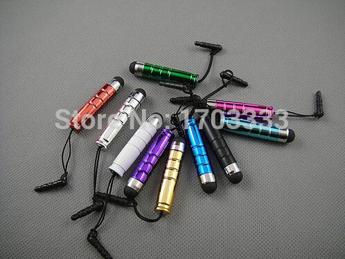 Wholesale 1000pcs/lot,Universal Capacitive Bullet Touch Screen Stylus Pen for iPhone iPad HTC Samsung #DE01